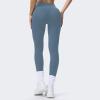 imageAoxjox High Waisted Workout Breeze Leggings for Women Tummy Control Buttery Soft Yoga Pants 24quot26quot28quotSteel Blue