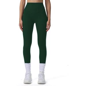 imageAoxjox High Waisted Workout Breeze Leggings for Women Tummy Control Buttery Soft Yoga Pants 24quot26quot28quotForest Green