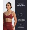 imageAoxjox Womens Color Block Workout Sports Bras Fitness Blackless Padded Lexi Lined Strappy Bra Athletic Yoga Crop Tank TopBurgundyWoodrose