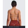 imageAoxjox Womens Color Block Workout Sports Bras Fitness Blackless Padded Lexi Lined Strappy Bra Athletic Yoga Crop Tank TopBurgundyWoodrose