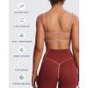 imageAoxjox Womens Color Block Workout Sports Bras Fitness Blackless Padded Lexi Lined Strappy Bra Athletic Yoga Crop Tank TopBurgundyWoodrose