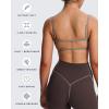 imageAoxjox Womens Color Block Workout Sports Bras Fitness Blackless Padded Lexi Lined Strappy Bra Athletic Yoga Crop Tank TopMulchDriftwood