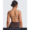 imageAoxjox Womens Color Block Workout Sports Bras Fitness Blackless Padded Lexi Lined Strappy Bra Athletic Yoga Crop Tank TopMulchDriftwood
