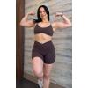 imageAoxjox Womens Color Block Workout Sports Bras Fitness Blackless Padded Lexi Lined Strappy Bra Athletic Yoga Crop Tank TopMulchDriftwood