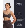 imageAoxjox Womens Color Block Workout Sports Bras Fitness Blackless Padded Lexi Lined Strappy Bra Athletic Yoga Crop Tank TopMulchDriftwood