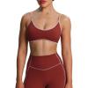 imageAoxjox Womens Color Block Workout Sports Bras Fitness Blackless Padded Lexi Lined Strappy Bra Athletic Yoga Crop Tank TopBurgundyWoodrose