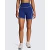 imageAoxjox Lexi Lined Workout Biker Shorts for Women Tummy Control High Waisted Exercise Athletic Gym Running Yoga Short 6quotBellwether BlueAiry Blue