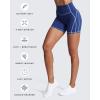 imageAoxjox Lexi Lined Workout Biker Shorts for Women Tummy Control High Waisted Exercise Athletic Gym Running Yoga Short 6quotBellwether BlueSpun Sugar