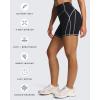 imageAoxjox Lexi Lined Workout Biker Shorts for Women Tummy Control High Waisted Exercise Athletic Gym Running Yoga Short 6quotBlack and White