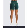 imageAoxjox Lexi Lined Workout Biker Shorts for Women Tummy Control High Waisted Exercise Athletic Gym Running Yoga Short 6quotDark Sea GreenLime Green