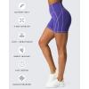 imageAoxjox Lexi Lined Workout Biker Shorts for Women Tummy Control High Waisted Exercise Athletic Gym Running Yoga Short 6quotDeep BluePaisley Purple