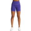 imageAoxjox Lexi Lined Workout Biker Shorts for Women Tummy Control High Waisted Exercise Athletic Gym Running Yoga Short 6quotDeep BluePaisley Purple