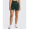 imageAoxjox Lexi Lined Workout Biker Shorts for Women Tummy Control High Waisted Exercise Athletic Gym Running Yoga Short 6quotForest GreenSage Green