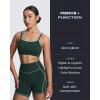 imageAoxjox Lexi Lined Workout Biker Shorts for Women Tummy Control High Waisted Exercise Athletic Gym Running Yoga Short 6quotForest GreenSage Green