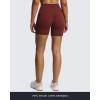 imageAoxjox Lexi Lined Workout Biker Shorts for Women Tummy Control High Waisted Exercise Athletic Gym Running Yoga Short 6quotRum RaisinMulch