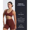 imageAoxjox Lexi Lined Workout Biker Shorts for Women Tummy Control High Waisted Exercise Athletic Gym Running Yoga Short 6quotRum RaisinMulch
