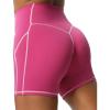imageAoxjox Lexi Lined Workout Biker Shorts for Women Tummy Control High Waisted Exercise Athletic Gym Running Yoga Short 6quotBaton RedMauve