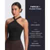 imageAoxjox Womens Workout CrossNeck Sport Bras Fitness Padded Elanor Bra Yoga Crop Tank TopBlack
