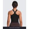 imageAoxjox Womens Workout CrossNeck Sport Bras Fitness Padded Elanor Bra Yoga Crop Tank TopBlack