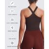 imageAoxjox Womens Workout CrossNeck Sport Bras Fitness Padded Elanor Bra Yoga Crop Tank TopMulch