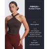 imageAoxjox Womens Workout CrossNeck Sport Bras Fitness Padded Elanor Bra Yoga Crop Tank TopMulch