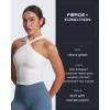 imageAoxjox Womens Workout CrossNeck Sport Bras Fitness Padded Elanor Bra Yoga Crop Tank TopWhite