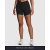 imageAoxjox Roxxy Workout Biker Shorts for Women CrossWaist Crossover V Back Tummy Control High Waisted Running Yoga Short 6quotBlack