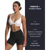 imageAoxjox Roxxy Workout Biker Shorts for Women CrossWaist Crossover V Back Tummy Control High Waisted Running Yoga Short 6quotBlack