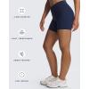 imageAoxjox Roxxy Workout Biker Shorts for Women CrossWaist Crossover V Back Tummy Control High Waisted Running Yoga Short 6quotNavy