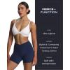 imageAoxjox Roxxy Workout Biker Shorts for Women CrossWaist Crossover V Back Tummy Control High Waisted Running Yoga Short 6quotNavy