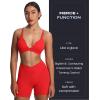 imageAoxjox Roxxy Workout Biker Shorts for Women CrossWaist Crossover V Back Tummy Control High Waisted Running Yoga Short 6quotRacing Red