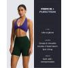 imageAoxjox Siren Workout Biker Shorts for Women Tummy Control High Waisted Hidden Scrunch Athletic Gym Running Yoga Short 6quotForest Green