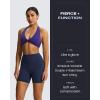 imageAoxjox Siren Workout Biker Shorts for Women Tummy Control High Waisted Hidden Scrunch Athletic Gym Running Yoga Short 6quotNavy