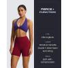 imageAoxjox Siren Workout Biker Shorts for Women Tummy Control High Waisted Hidden Scrunch Athletic Gym Running Yoga Short 6quotRumba Red