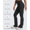 imageAoxjox Workout Breeze Flares Leggings for Women High Waisted Tummy Control Buttery Soft Wide Leg Yoga PantsBlack
