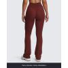 imageAoxjox Workout Breeze Flares Leggings for Women High Waisted Tummy Control Buttery Soft Wide Leg Yoga PantsRum Raisin