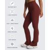 imageAoxjox Workout Breeze Flares Leggings for Women High Waisted Tummy Control Buttery Soft Wide Leg Yoga PantsRum Raisin