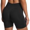 imageAoxjox Workout Kinetic Seamless Shorts for Women Tummy Control High Waisted Hidden Scrunch Athletic Running Yoga Short 6Black