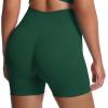 imageAoxjox Workout Kinetic Seamless Shorts for Women Tummy Control High Waisted Hidden Scrunch Athletic Running Yoga Short 6Eden Green