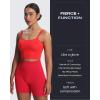 imageAoxjox Workout Kinetic Seamless Shorts for Women Tummy Control High Waisted Hidden Scrunch Athletic Running Yoga Short 6Lipstick Red