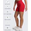 imageAoxjox Workout Kinetic Seamless Shorts for Women Tummy Control High Waisted Hidden Scrunch Athletic Running Yoga Short 6Lipstick Red