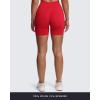 imageAoxjox Workout Kinetic Seamless Shorts for Women Tummy Control High Waisted Hidden Scrunch Athletic Running Yoga Short 6Lipstick Red