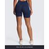 imageAoxjox Workout Kinetic Seamless Shorts for Women Tummy Control High Waisted Hidden Scrunch Athletic Running Yoga Short 6Naval Blue