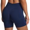 imageAoxjox Workout Kinetic Seamless Shorts for Women Tummy Control High Waisted Hidden Scrunch Athletic Running Yoga Short 6Naval Blue