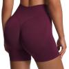 imageAoxjox Workout Kinetic Seamless Shorts for Women Tummy Control High Waisted Hidden Scrunch Athletic Running Yoga Short 6Venom Purple