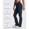 imageAoxjox Workout Vanity Flare Leggings for Women High Waisted Athletic Running V Waist Hidden Scrunch Wide Leg Yoga Pants 32quotBlueberry