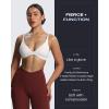 imageAoxjox Workout Vanity Flare Leggings for Women High Waisted Athletic Running V Waist Hidden Scrunch Wide Leg Yoga Pants 32quotRum Raisin