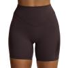 imageAoxjox Siren Workout Biker Shorts for Women Tummy Control High Waisted Hidden Scrunch Athletic Gym Running Yoga Short 6quotMulch