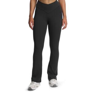 imageAoxjox Workout Vanity Flare Leggings for Women High Waisted Athletic Running V Waist Hidden Scrunch Wide Leg Yoga Pants 32quotBlack