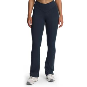 imageAoxjox Workout Vanity Flare Leggings for Women High Waisted Athletic Running V Waist Hidden Scrunch Wide Leg Yoga Pants 32quotBlueberry